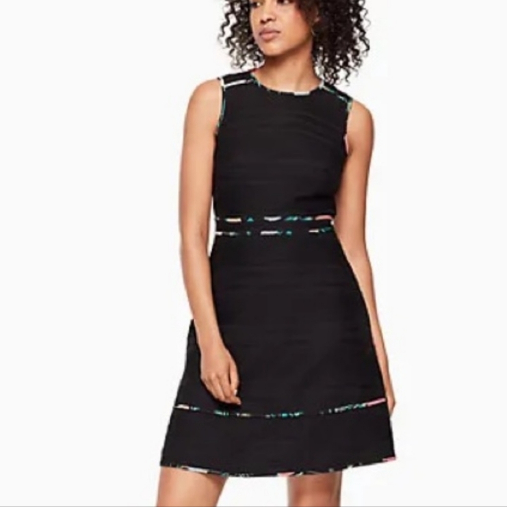 Kate Spade Blossom Trim Tweed Dress Size 4